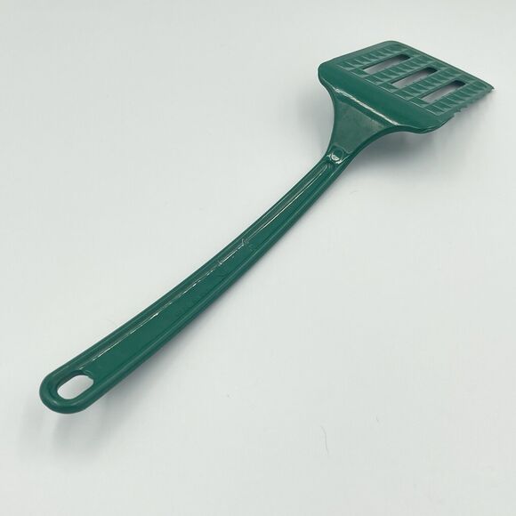 Vintage GREEN Ultratemp Spatula Serrated Edge MADE IN USA Robinson Knife Co 12.5 - Picture 7 of 7